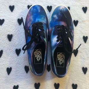 Galaxy print vans size 5 1/2